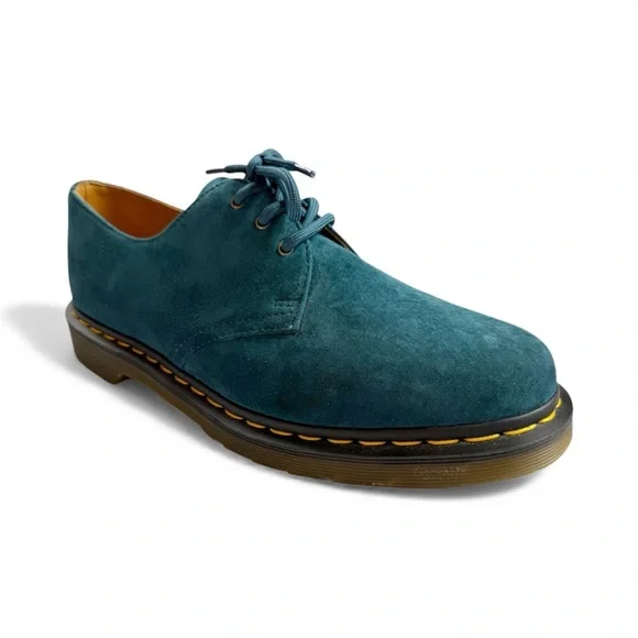 NWOB Dr Martens Men's 1461 Suede Oxford Shoes In Dark Green/Teal Size 10M
